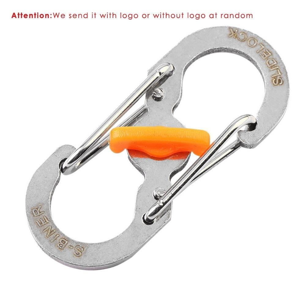 Outdoor Camping S Type Carabiner with Lock Mini Keychain Hook Anti-Theft Backpack Buckle Key-Lock Tool
