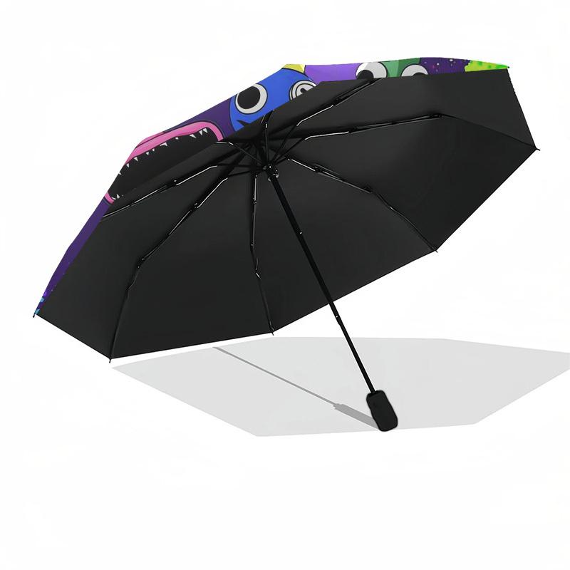 1 Stück Bunte Kreaturen: Ein skurriler Versammlungsregenschirm mit Kunststoffgriff, geeignet für alle Jahreszeiten, Zuhause, Reisen, Outdoor-Regenschirm M970