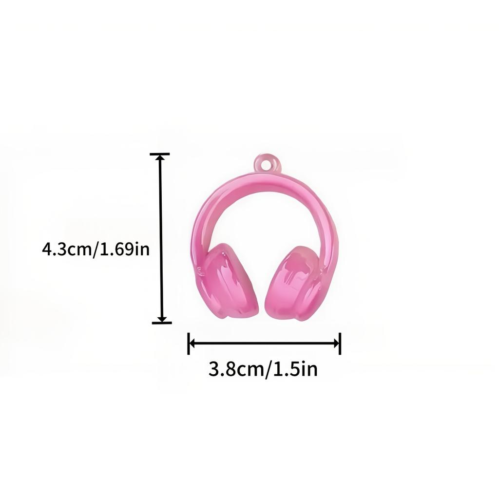 1pcs Acrylic Gradient Color Headphone Pendant Beads DIY Spacer Beads for Headbands, Bracelets, Necklaces, Stringing Accessories Perfect Holiday Gift