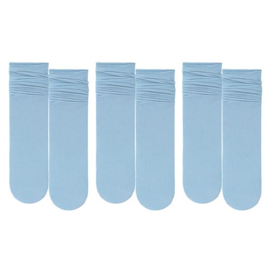 3 Paia Calzini Traspiranti in Seta Ghiaccio Estivi Ultrathin Calzini a Mezza Gamba Color Caramella Calzini a Spugna Casual Calzini alla Caviglia con Bordo Arrotolato