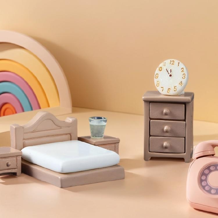 Miniature Living Room Furniture Set for 1/12 Dollhouses Enthusiast and Craft Model Project Scene Display Accessories