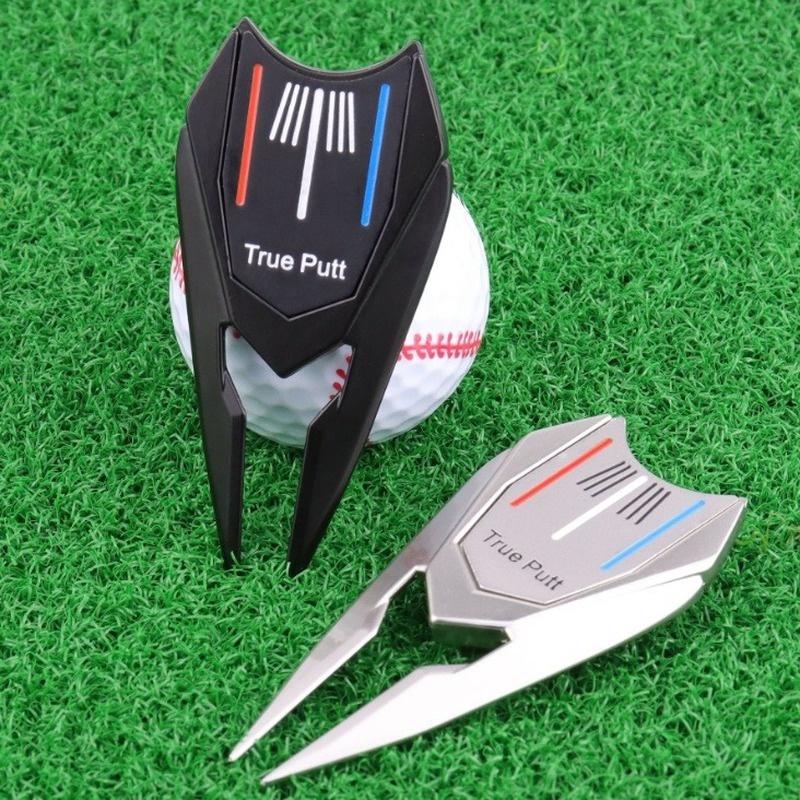 1 Pcs Metal Golf Fork Multifunctional Green Fork Set Magnetic Iron Marker Golf Ball Divot Tool