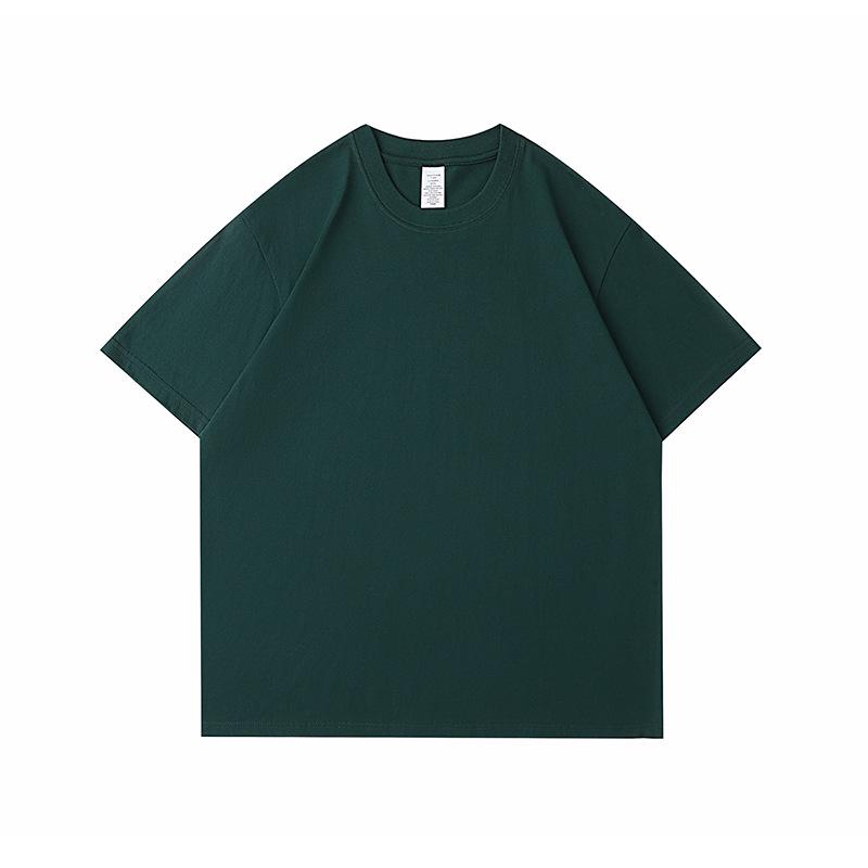 230g Pure Cotton White Short-Sleeve Crew Neck T-Shirt