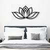 Lotus Flower Metal Wall Art Yoga Studio Mandala Zen Home Decor Spiritual Relaxing Sign