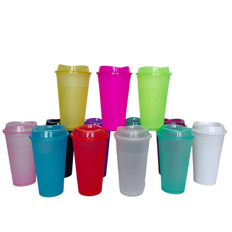 Simple Matte Finish Reusable Mug Plastic Travel Coffee Cup To Go For Drinking Travel Coffee Cup