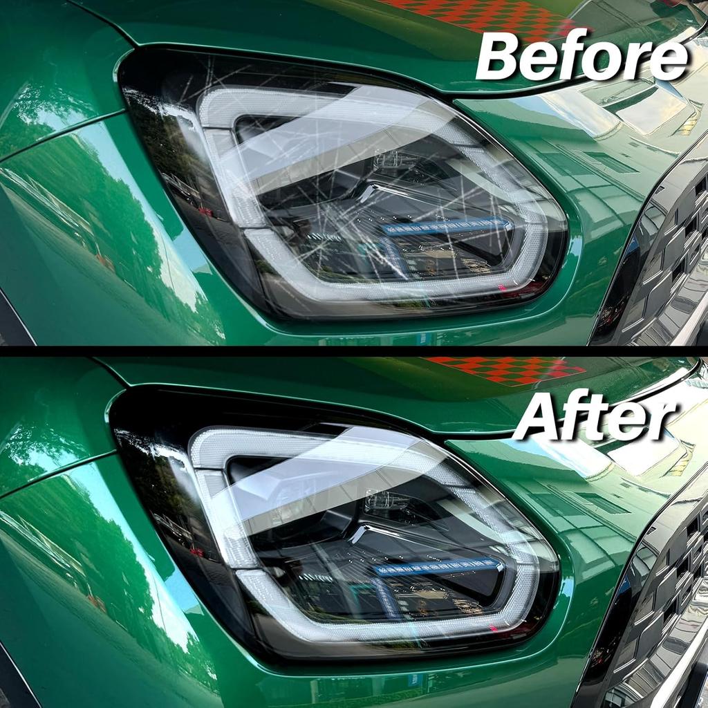 KUNGKIC for Mini Countryman U25 2025 2024 2023 Wide Headlight Protection Film TPU Scratch Guard Self-Healing Exterior Accessories Non-Yellowing
