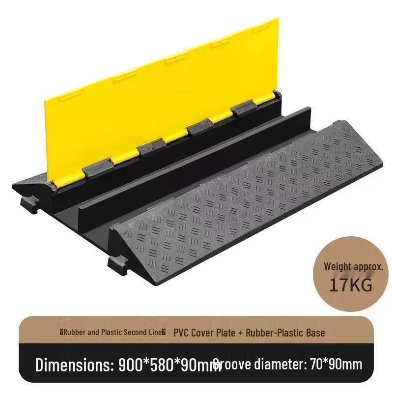 Rubber & Plastic Cable Trunking Speed Bump: Anti-Crush Plate for Ground Wire Protection - Indoor/Outdoor Cable Channel