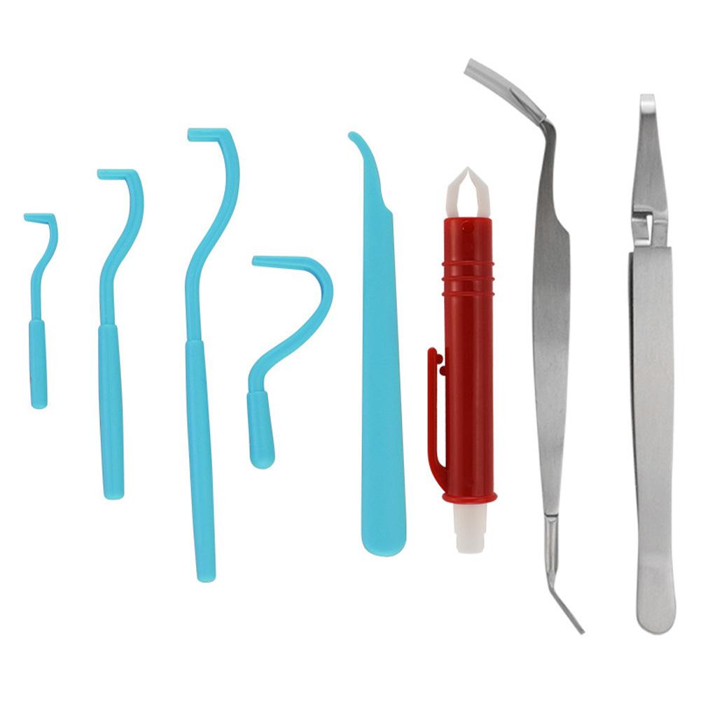 Set 6PCS/8PCS Instrument de Îndepărtat Căpușe pentru Câini Oțel Inoxidabil Instrument de Îndepărtat Purici Kit Pensete cu Mâner Anti-alunecare Pentru Pisici Câini Oameni Accesorii