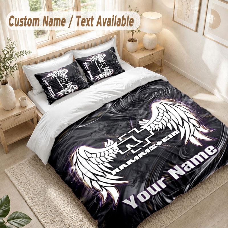 Custom Name Bedding Set 3 PiecesRammstein Print Duvet Cover + 2 Pillowcases Soft Bed Decor