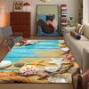 Summer Shell Seashell Ocean Beach Door Mat Microfiber Decorative Versatile Flannel Floor Mat Quick Dry Absorbent Non-slip Sole