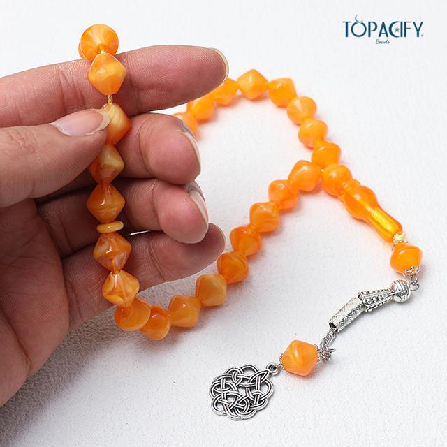 Islamski 11mm Różaniec Bransoletka - 33 Koraliki Misbaha Biżuteria do Modlitwy