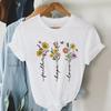Faith Hope Love Vintage Boho TShirts Women Christian Tshirts Short Sleeve Trendy Tee Shirt Tops Women Religious Faith T Shirts