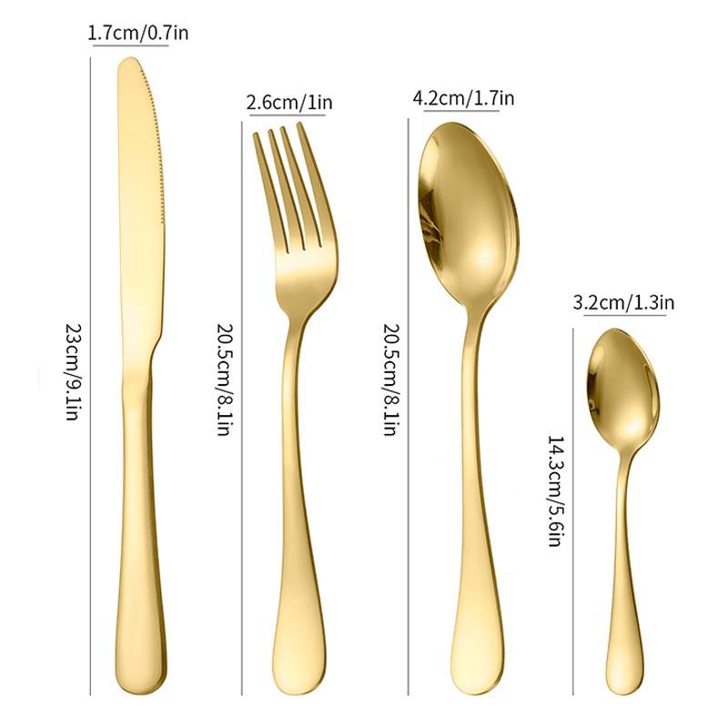 20Pcs Dinnerware Set Stainless Steel Tableware Set Knife Fork Spoon Flatware Set Cutlery Set Knife Fork Spoon Tea Spoon With Box