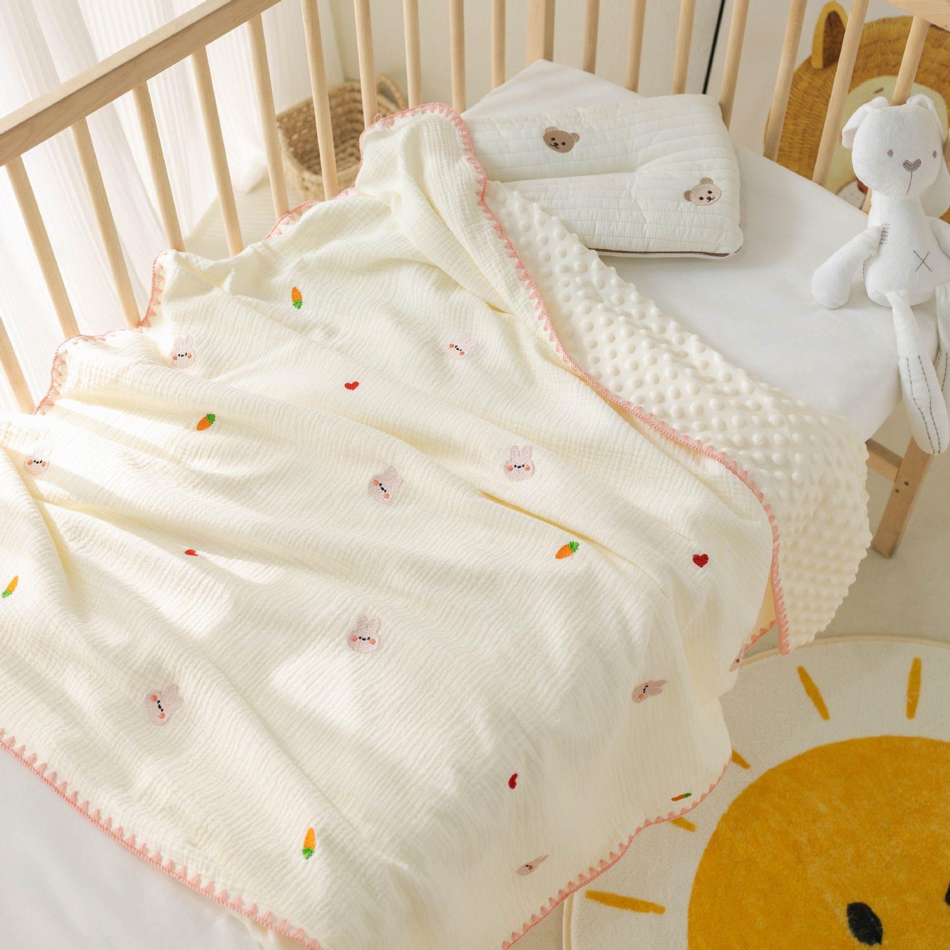 

Детское спальное маленькое одеяло из тонкого летнего чистого хлопка с кондиционером для новорожденных 100x115cm