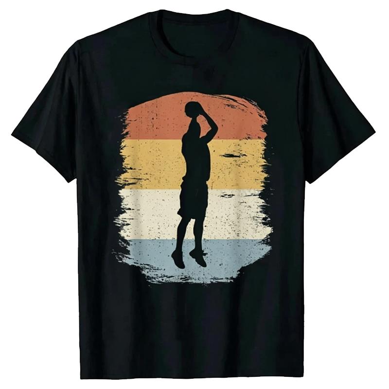 Men Clothing Basketball Heartbeat TShirt Men Birthday Gifts Short Sleeves Funny Tees Fashion Graphic Tshirts Sport Lover
