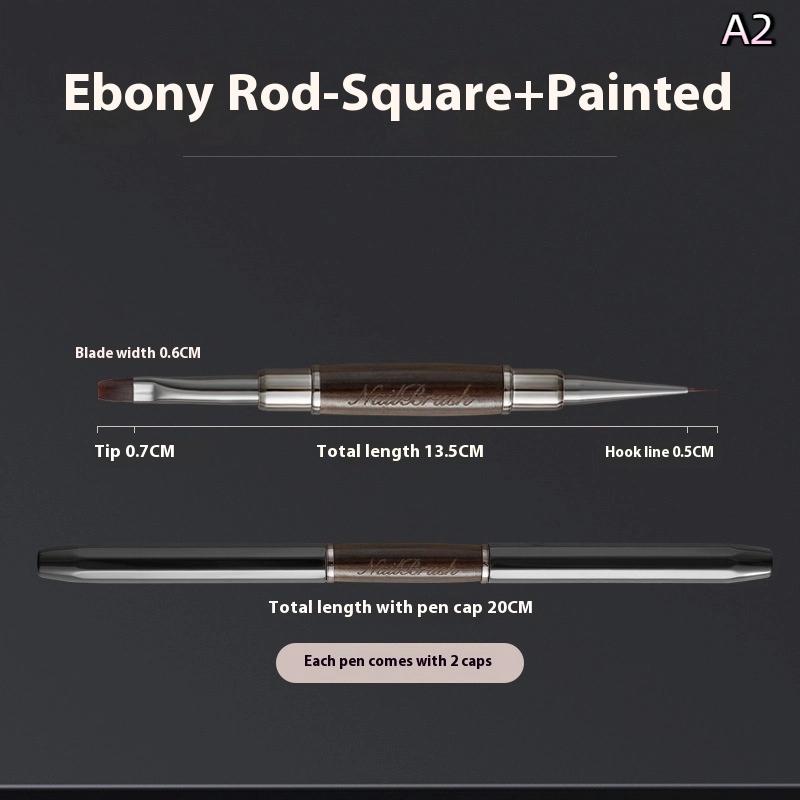 Nail Construction Pen High Quality Paintings Pen Nail Tools Sandalwood Line Nail Art Pen Double Headed Brush