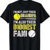 Their Biggest Fan Baseball Softball Grandpa T-Shirt
