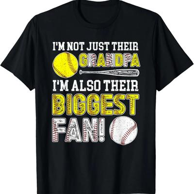 Ich Największy Fan Baseball Softball Dziadek T-Shirt