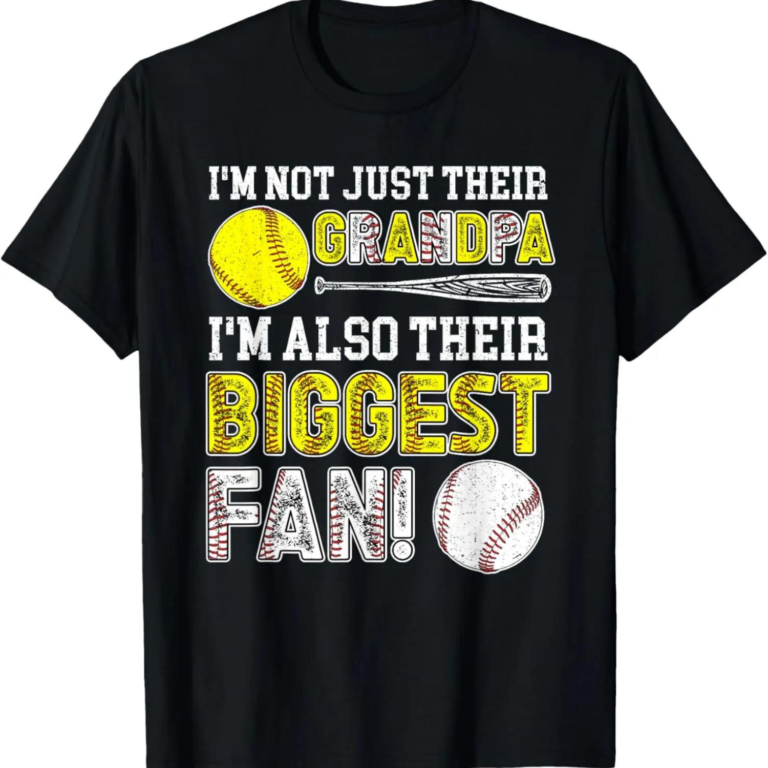 

Их Самый Большой Поклонник Бейсбол Софтбол Дедушка Футболка XXXXXL чёрный