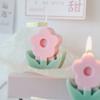 INS Flower Scented Wax Candle Korean Home Decoration Flower Ornament Fragrance Handmade Floret Candles Candlestick Decorations