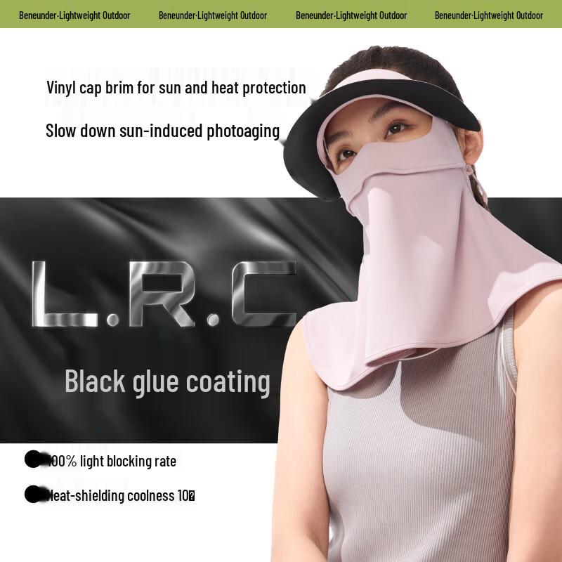 beneunder AL341 Black Brim UV Sun Protection Face Mask