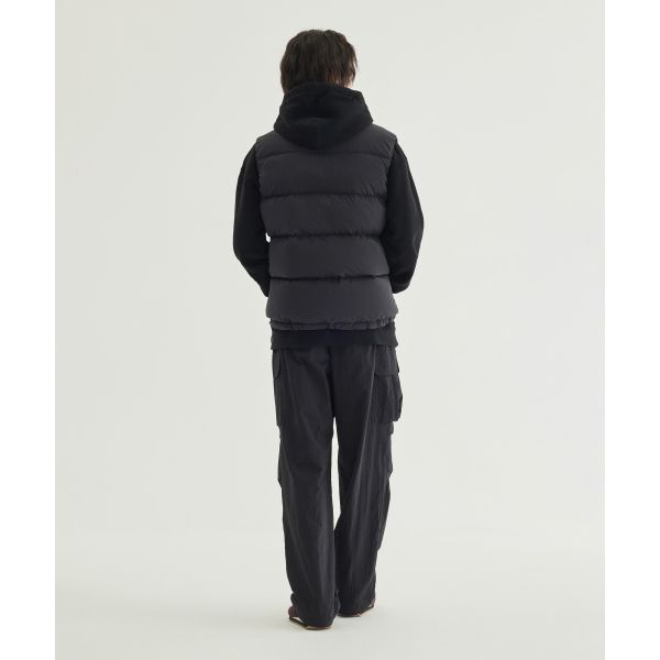 Covernat Embroidered Logo Stand Collar Down Vest Unisex vests CO2504DP11BK