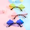 Fashion Funny Cloud Shaped UV400 Clouds Tassel Sunglasses Rimless Sunglasses Disco Glasses Steampunk Sunglasses