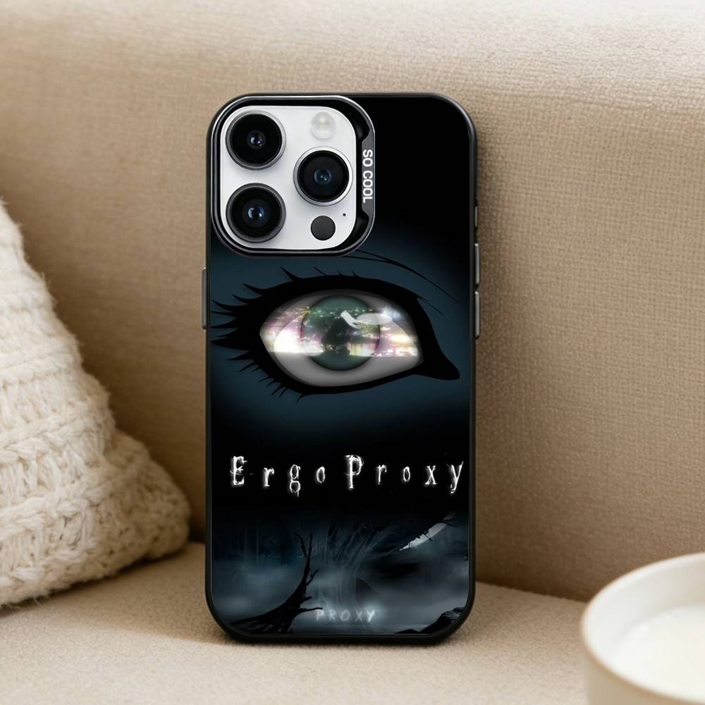 Anime E-ergo P-Proxy  Phone Case For iPhone 16,15,14,13,12,17,Pro,MAX Black Matte Shockproof Cover