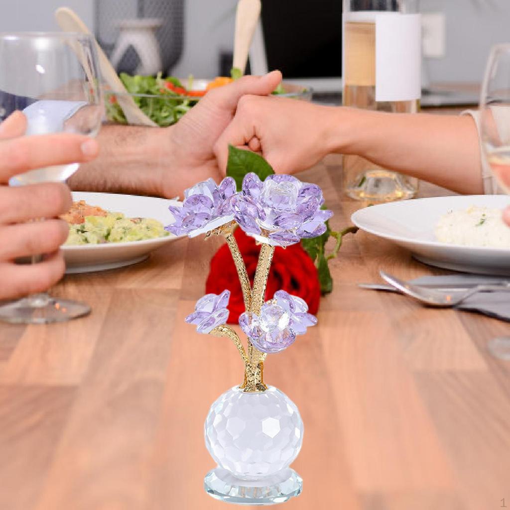 Lotus Flower Figurine Centerpiece Collection for Cabinet Shelves Living Room