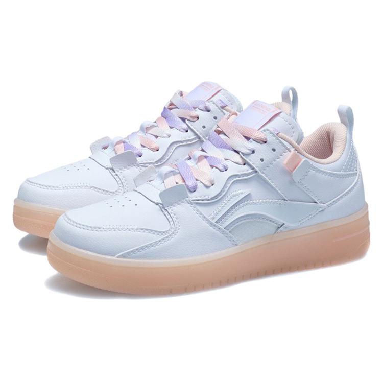 New LiNing Layer Pro Coverage Warm Slip Resistant Low Top Skateboard Shoes Women's White AGCR314-1