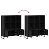Bookshelf Set of 2 Black Oak Effect 99.5 x 30 x 108 cm