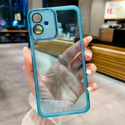 Für Motorola Moto G54 5G G34 G24 G14 G04 E14 G04s G85 G60 G32 Edge 40 Neo 50 Fusion Pro, transparente Silikonhülle, Kamera-Schutzhülle