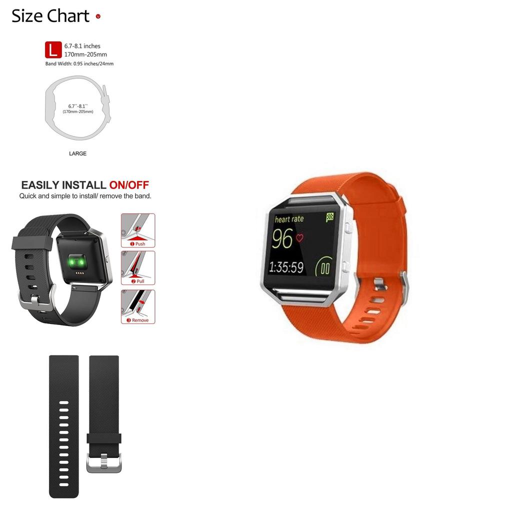 Premium Quality Silicone Bracelet Wrist Band Strap For Fitbit Blaze Smart Watch