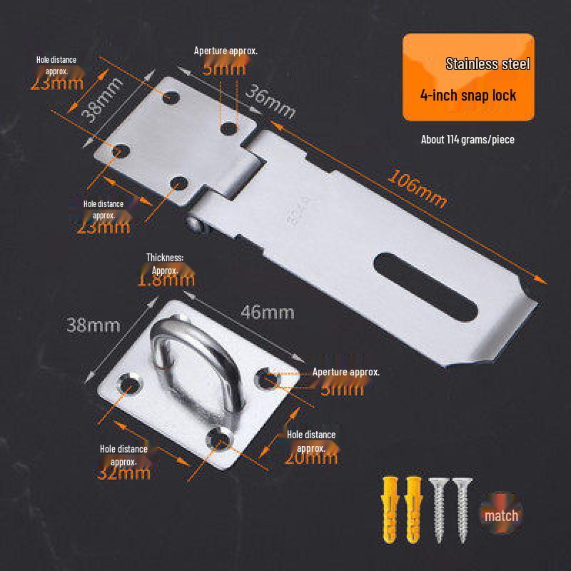 

Rongyu 4-inch Stainless Steel Hook and Eye Latch Set (10-Pack)
