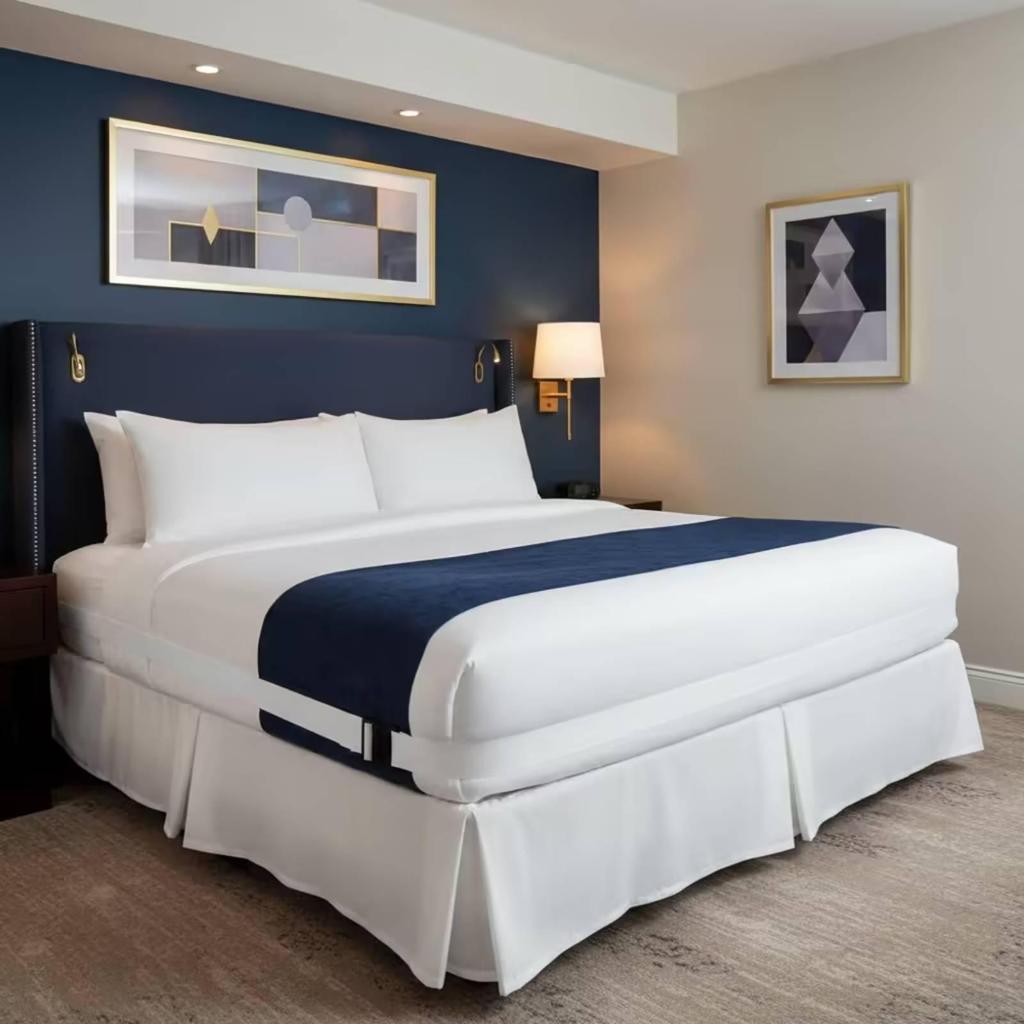 Bed Foam Filler Mattress Connector with Strap Cushioned for Couples, Guests,