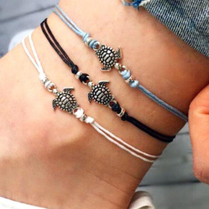 Buy Summer Beach Charm Rope String Anklets Ankle Bracelet Woman Sandals ...