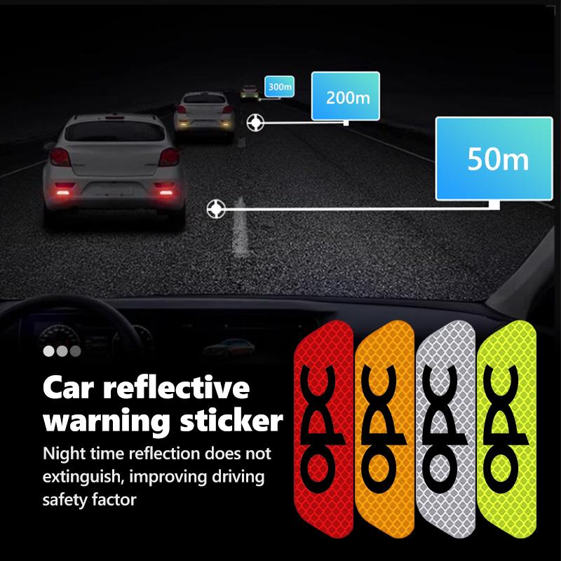 Car Door Diamond Reflective Sticker Body Side Anti-collision Protection Stickers For Opel Mokka Astra H K J G Corsa D E Vectra C