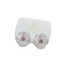 Fashion Jewelry Sweet Design Spring/Summer Blue Pink Enamel Flower High End Earrings Party Gifts for Women