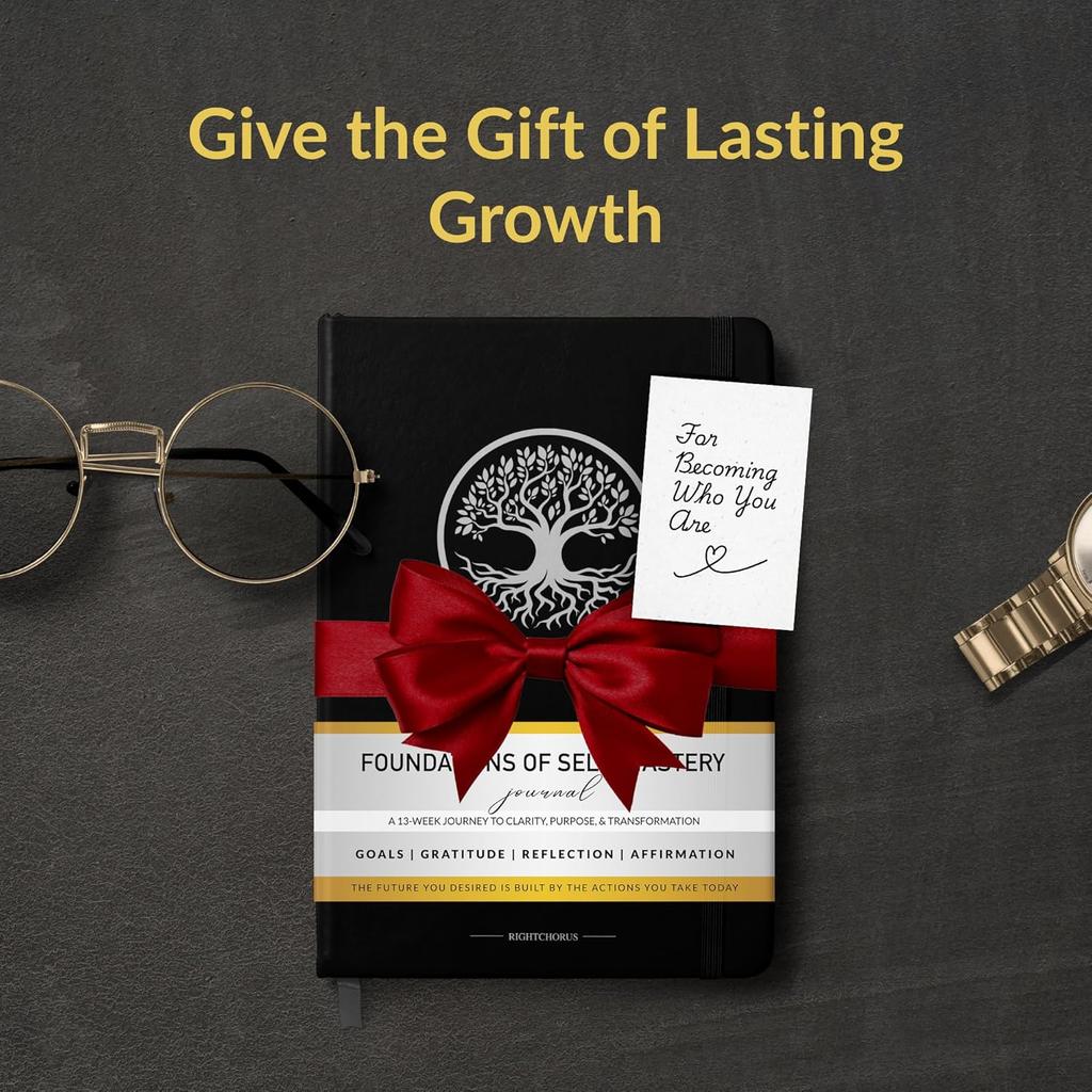 Foundations of Self Mastery Journal – Guided Daily Planner for Men & Women | Goal Setting, Gratitude, Manifestation, Affirmation, Reflection,