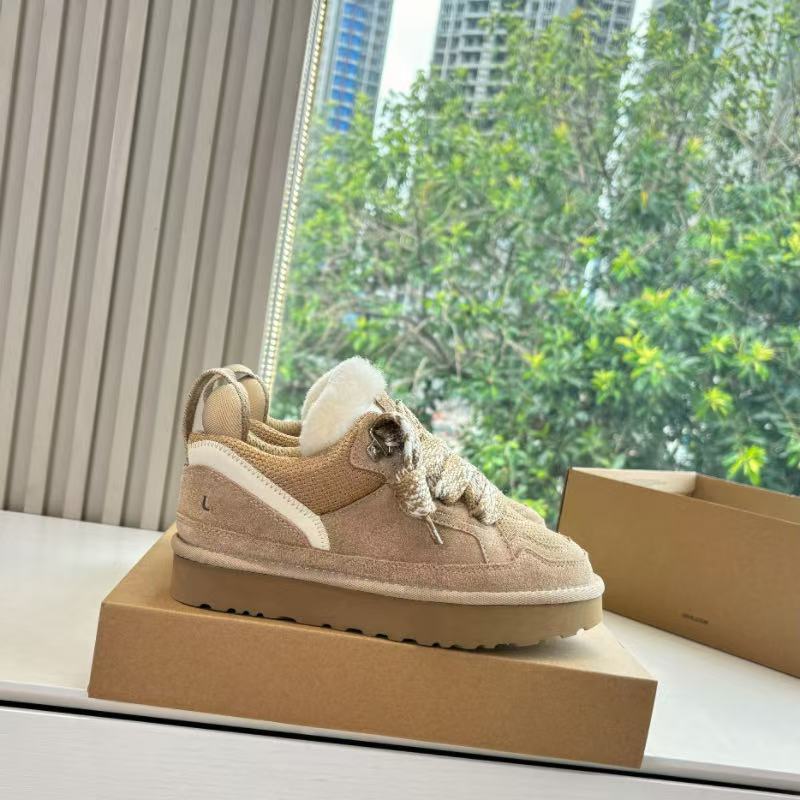 High-End Winter Sheepskin Leather Thick Bottom Casual High-Top Snow Boots Women S Warmth Comfortable Short Boots Slip-On 38