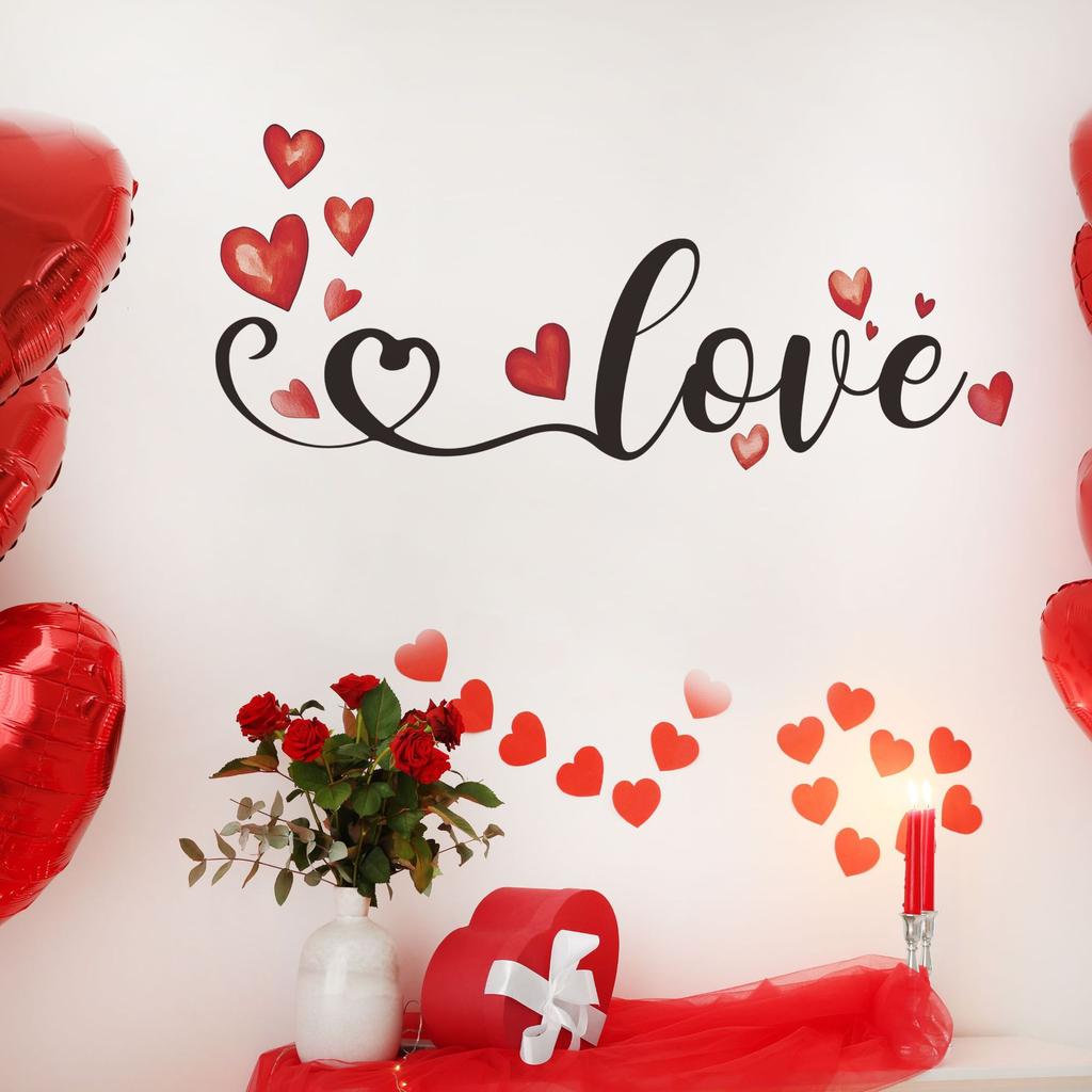 Valentine's Day Bedroom Living Room Entrance Hall Home Background Beautification Wall Stickers