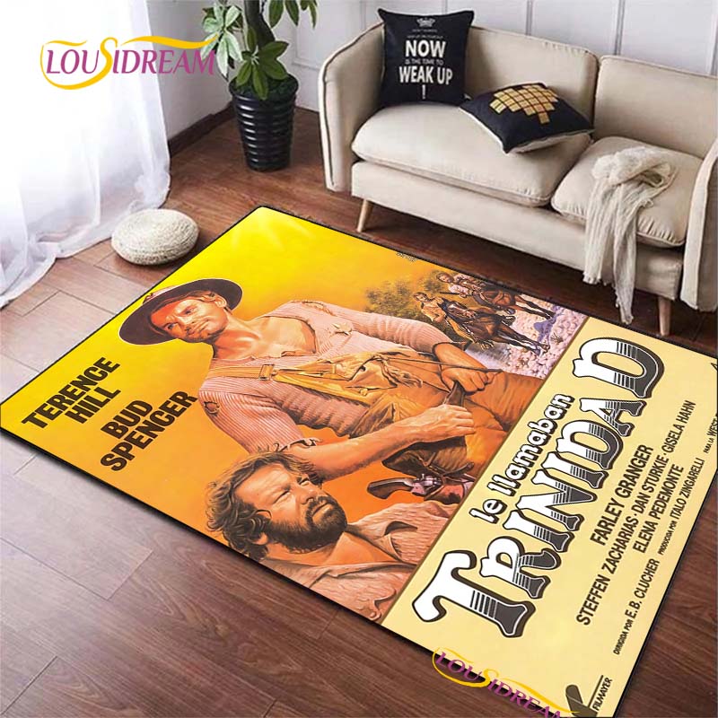 Bud Spencer & Terence Hill Szőnyeg Nappalihoz Hálószobai Szőnyeg Konyhai Ajtó Gyerekek Csúszásmentes Padlószőnyegek fotózási kellékek Alfombra Szőnyeg