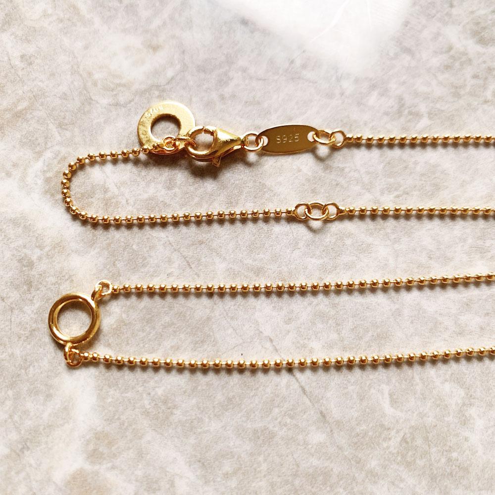 Charm Necklace Golden Round Carrier, Spring New Fashion Jewelry Europe 925 Silver Trendy Gift For Women