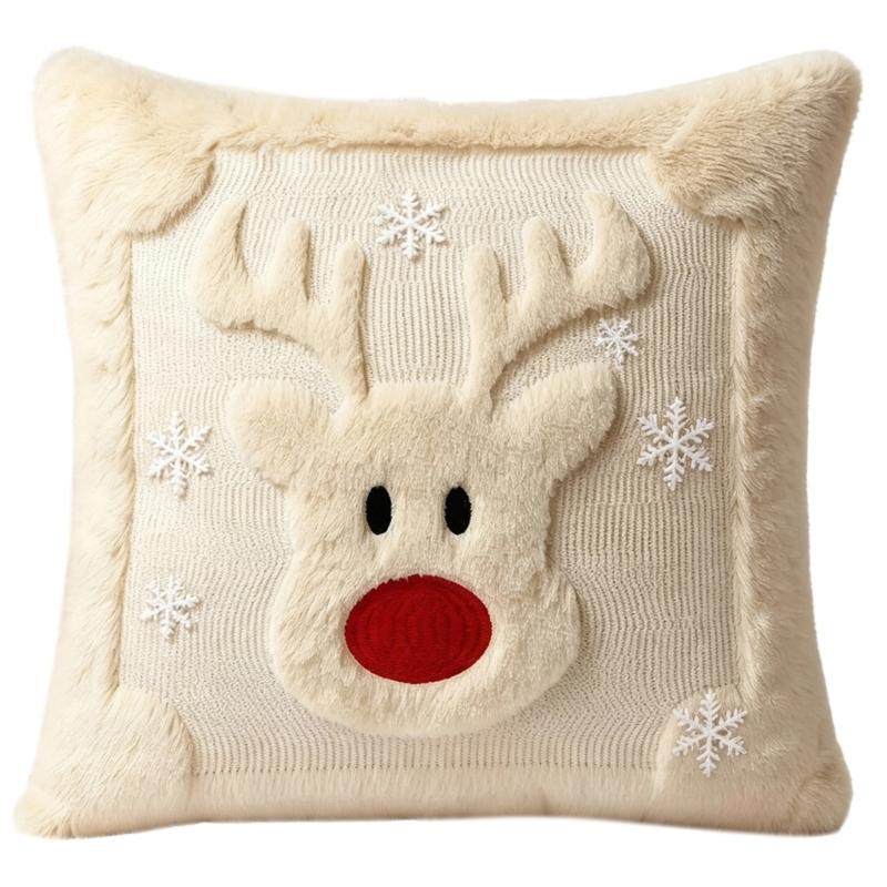Bedroom Chair Accent Pillow Cover for Sofa Couch Use, Soft Christmas Throw Pillowcase 45cm/17.7inch Indoor Style