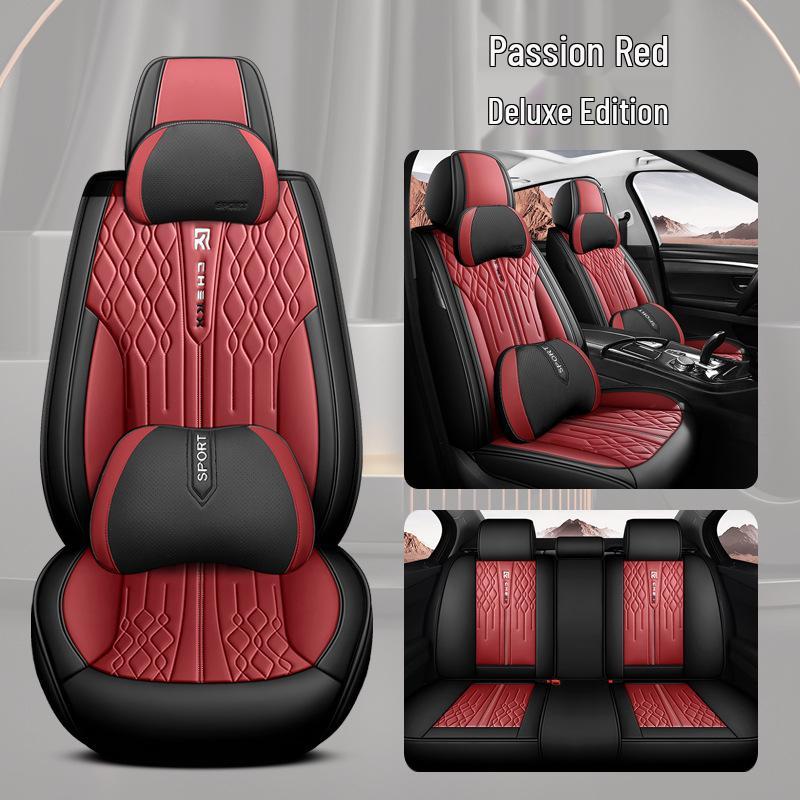 Universal Full Coverage Car Seat Cover - Breathable, Wear-Resistant, Perforated, High-End Cushion for All Seasons