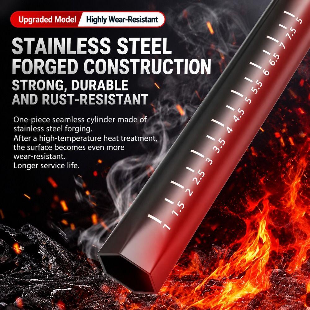Stainless Steel Extended Socket Wrench Graduated Scale Hex Socket Tool Ceiling Installation