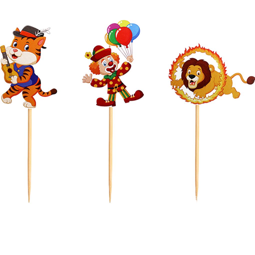 7ks Cirkusový Klaun Dortový Topper Rozkošný pro Narozeninovou Oslavu PŘEDEM SESTAVENÝŠIROCE Nástroje pro Zdobení Dortů