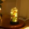Eternal Flower Home LED Creative Ornament, Valentine's Day Simulation Flower Qixi Festival Christmas Valentine's Day Surprise Gift