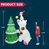 JOYFY 6 ft Christmas Polar Bear Inflatable Decoration with Penguin & Xmas Tree Décor for Christmas Party Yard Winter Decoration