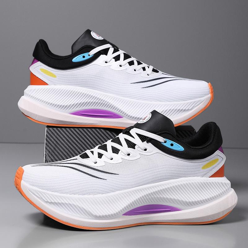 2024 new carbon board running sneakers men's and women's same couple shoes casual walking mesh shock-absorbing running shoes